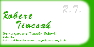 robert timcsak business card