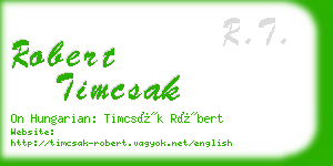 robert timcsak business card